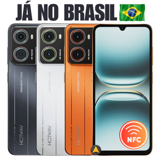 Celular Hotwav X100GT com NFC Tela Traseira Dual SIM de 256 + 8GB Ram Tela de 6.9" 48MP