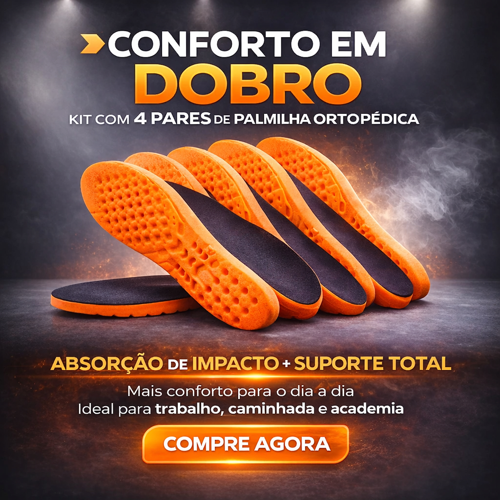 Kit 4 pares Palmilha em Gel Ortopédica Anatômica Confortável Tênis Sapato Macia Ideal Para Quem Trabalha em Pé
