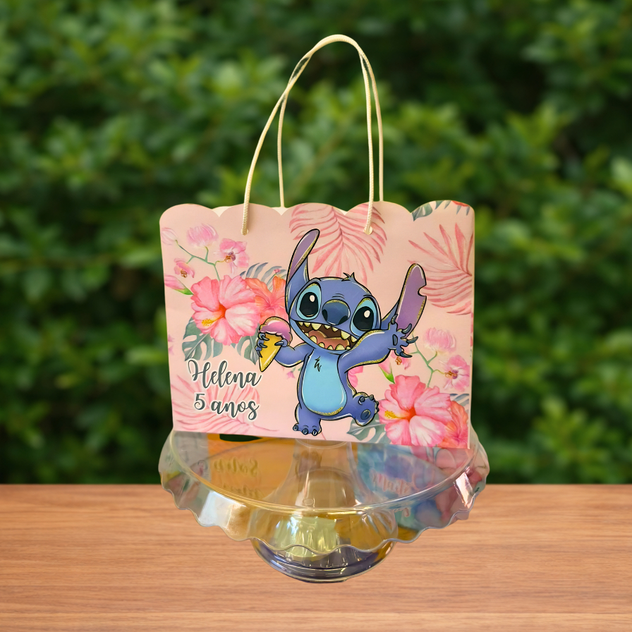 10 Sacolinhas Personalizadas Festa Stitch - 1 - Lembrancinha (20x15x5cm)