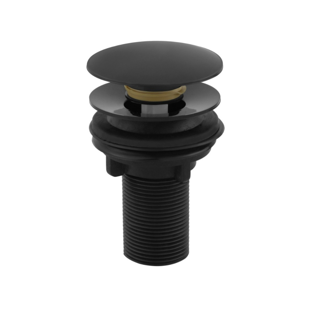Valvula Click 7/8 Abs Preto Fosco Black Matte Para Pia Lavatório Cuba