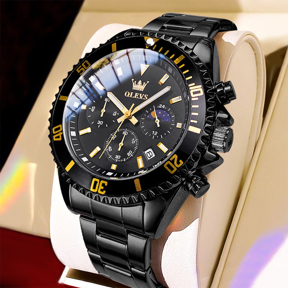 OLEVS relógio masculino a prova d água luxo orient original de aço inoxidável brilhante formal 2870 em Oferta na Shopee