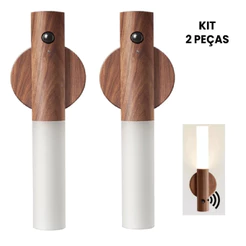 KIT 2 Luz Noturna com Sensor Movimento LED Lâmpada Magnética Recarregável-Parede/Cabeceira para Corredor/Quarto/Escadas