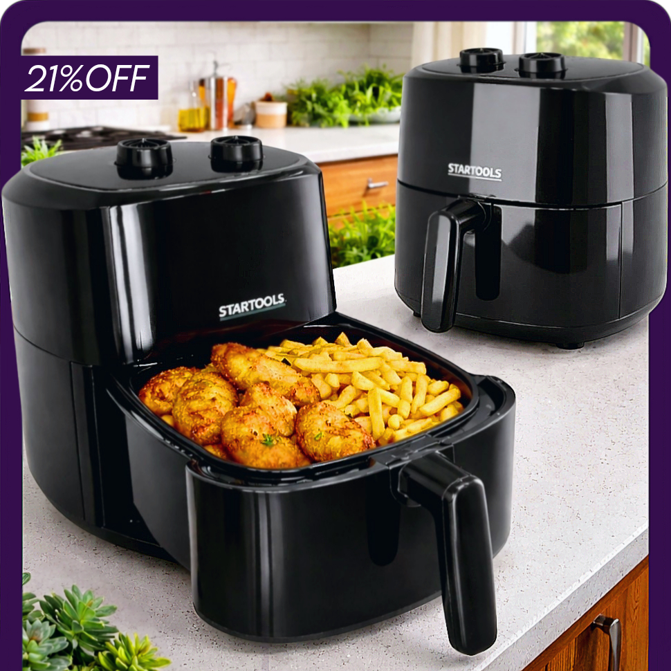 Air Fryer Fritadeira elétrica Sem Óleo 3,4L 127V 220V INOX Antiaderente AirFryer