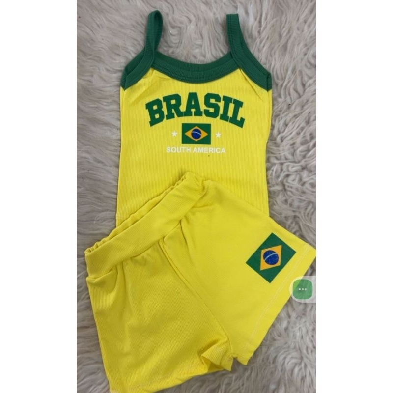 Conjunto Infantil short e camiseta, Brasil