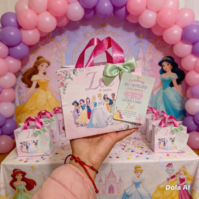 KIT 10/15/20 Sacolinhas Surpresas Festa Princesas da Disney PREMIUM, Lembrancinhas, Aniversario, Personalizadas.