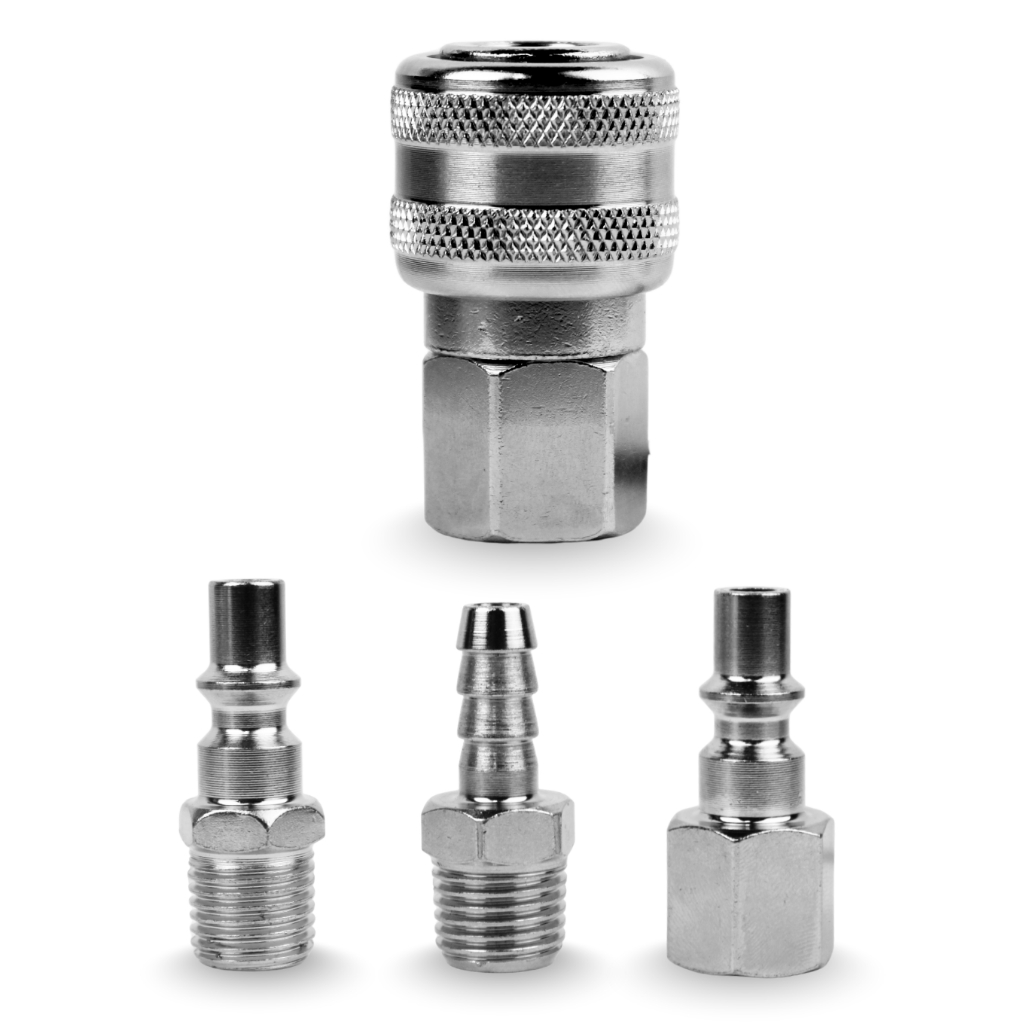 Engate Rápido Para Pneumáticos E Compressor Engate 4 Peças