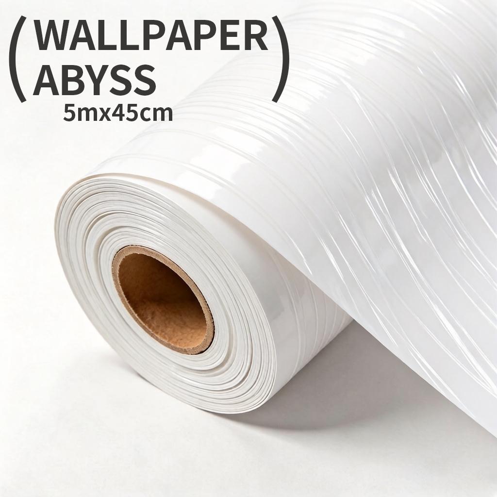 Papel de Parede 3D Linha Branco 5m, Adesivo Autocolante para Sala, Quarto, Cozinha e Escritório