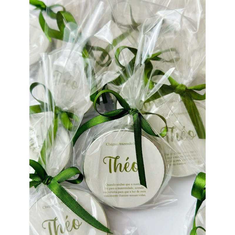 15 Velas Aromáticas Latinha Lembrancinha Batizado Eucaristia Crisma Casamento Maternidade - Personalizada