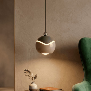 Pendente LED Vireon Redondo Rose Gold e Preto 10W 3 Cores Bivolt Luminária Sala Quarto Cabeceira