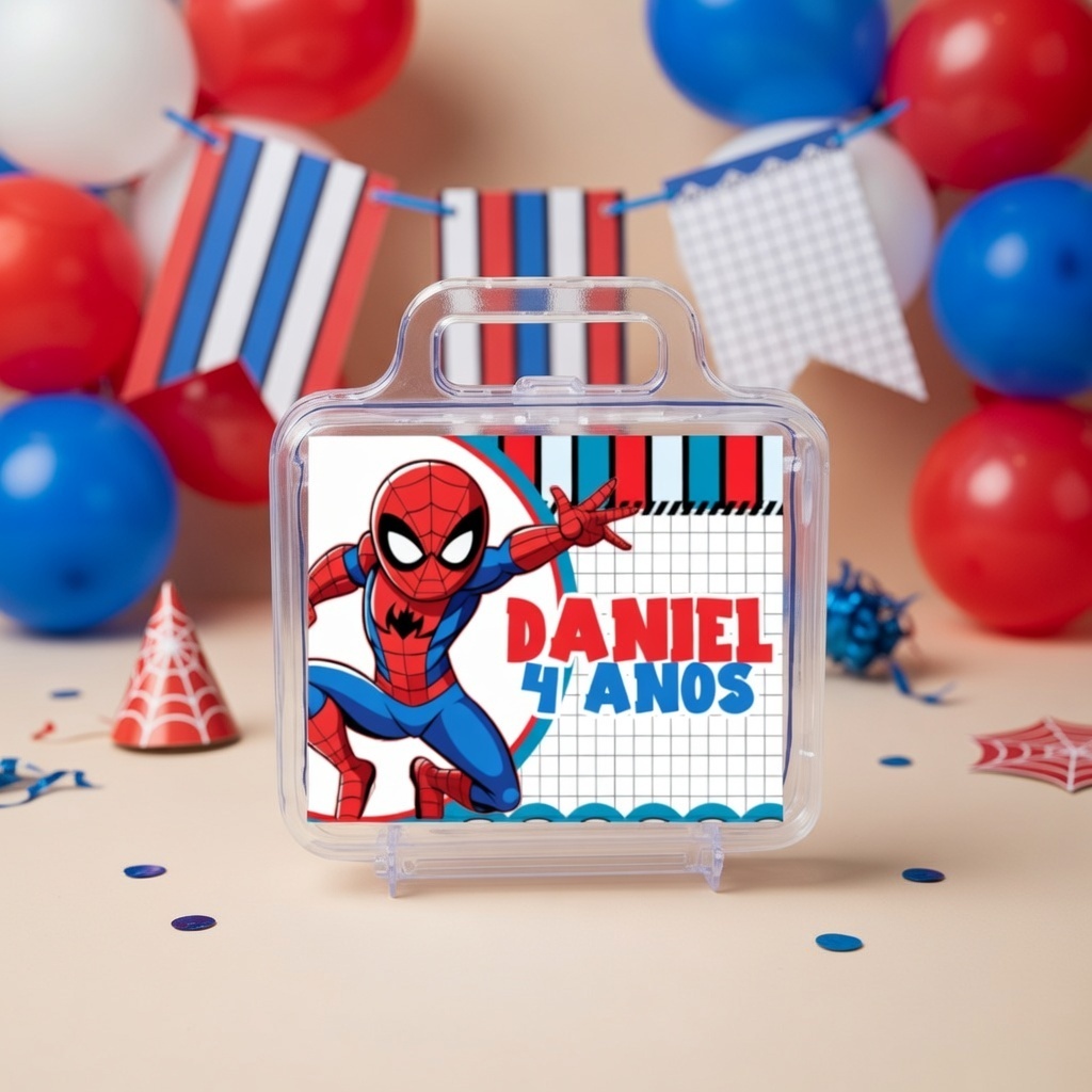 Adesivo Personalizado para Maletinha Homem Aranha/ Spiderman - Adesivo Adesivo Homem Aranha/ Spiderman