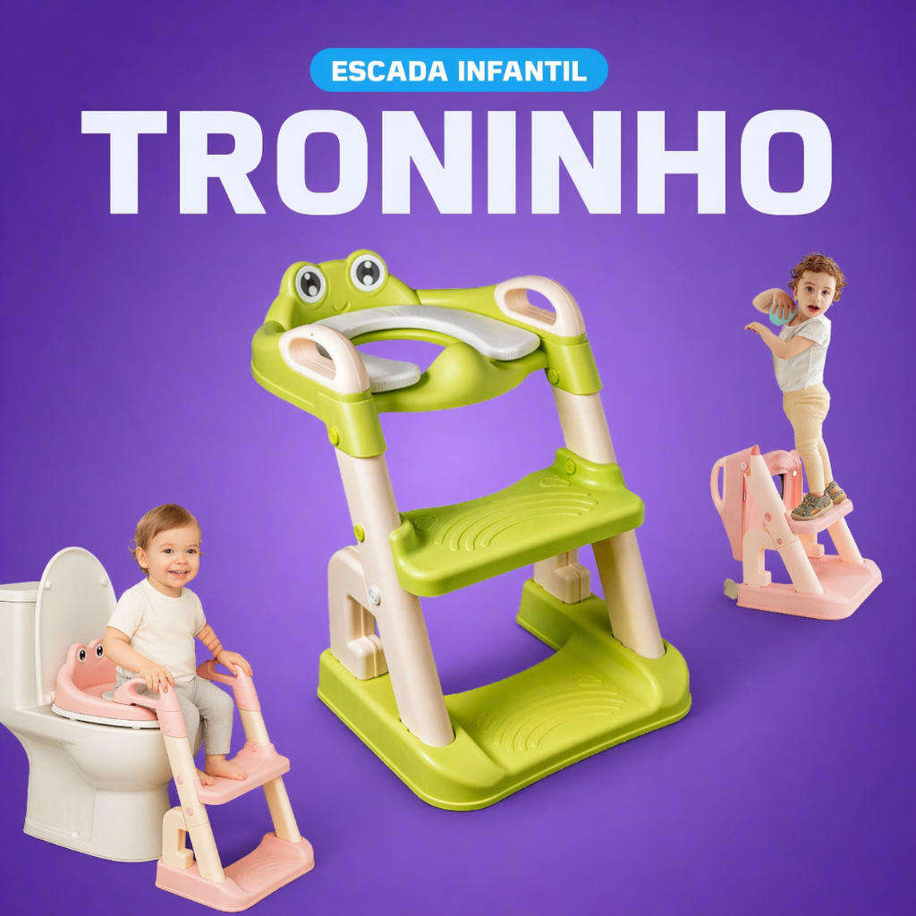 Assento Redutor Infantil Escadinha Para Vaso Sanitário Troninho Pluggei Select PluggKids TR01 em Oferta na Shopee