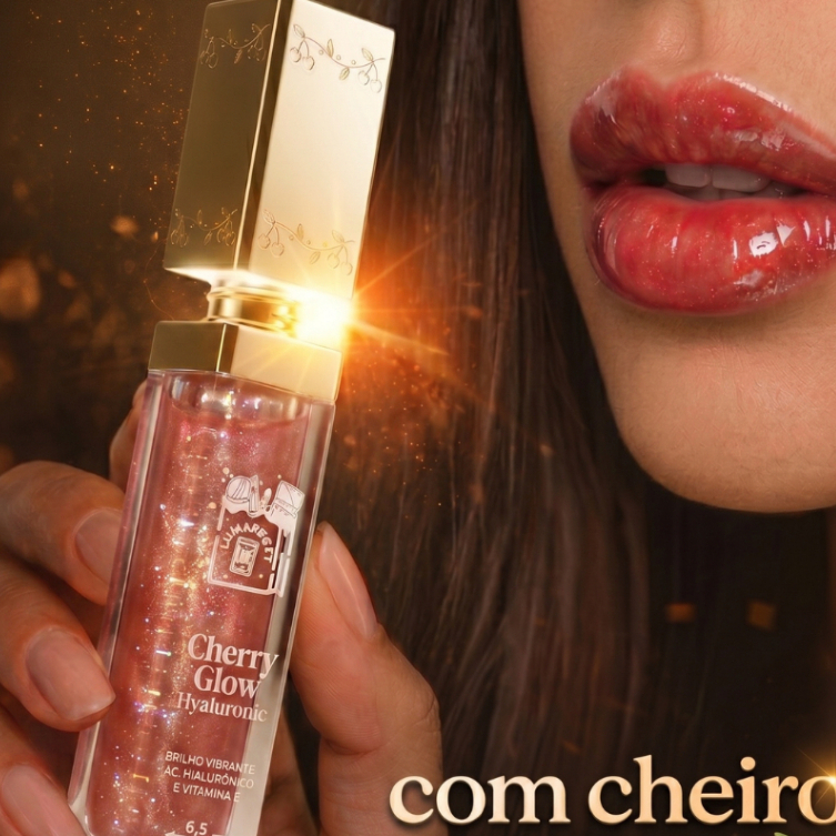 Gloss Labial com LED e Espelho LuMarkett Ácido Hialurônico Kit Presente Dia das Mães