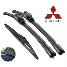 kit Palhetas Limpador de Parabrisa Paleta Silicone Mitsubishi L200 Triton Outdor Savana Asx Lancer
