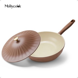 Panela Wok Cerâmica Antiaderente 32cm Mollycook Indução Gás