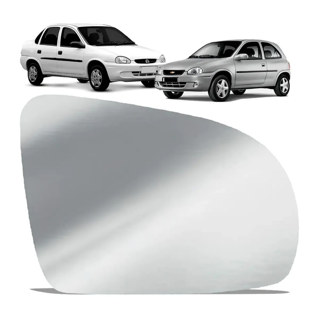 Lente Retrovisor Corsa E Classic 93 a 2012 Espelho Convexo Metalizado