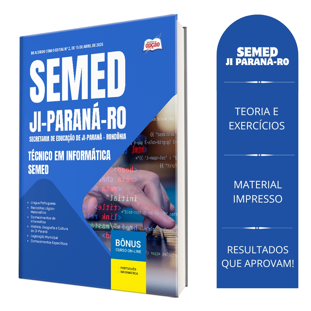 Apostila Prefeitura de Ji-Paraná - RO 2026 - Técnico em Informática - SEMED
