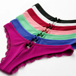 Kit Calcinha Fio Duplo Rendada c/ Pingente Lingerie Sexy