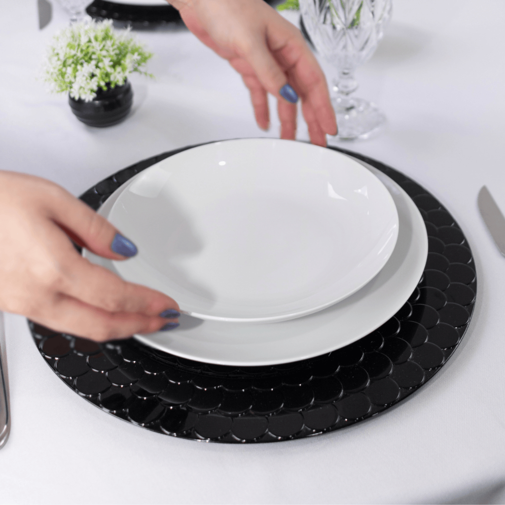 Imagem Jogo de Pratos Jantar Leonora Tramontina Porcelana Conjunto de Pratos Raso, Fundo e Sobremesa Kits