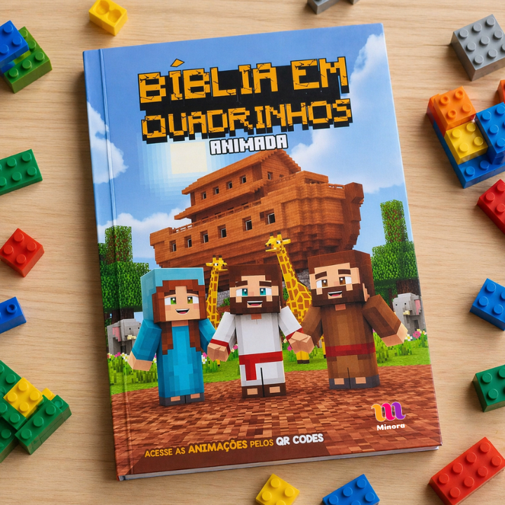 Bíblia em Quadrinhos Estilo Minecraft - Histórias Bíblicas Ilustradas para Crianças
