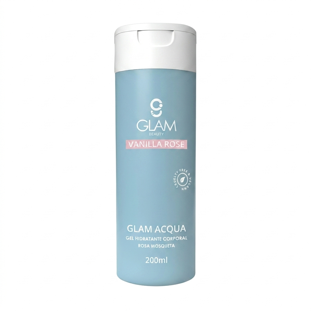 Gel Hidratante Corporal Glam Beauty Vanilla Rose e Rosa Mosqueta 200ml