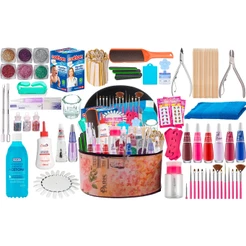 Kit Manicure Grande Completo Maleta Decoração Unhas Nail Design Nail Art Profissional Ou Pessoal