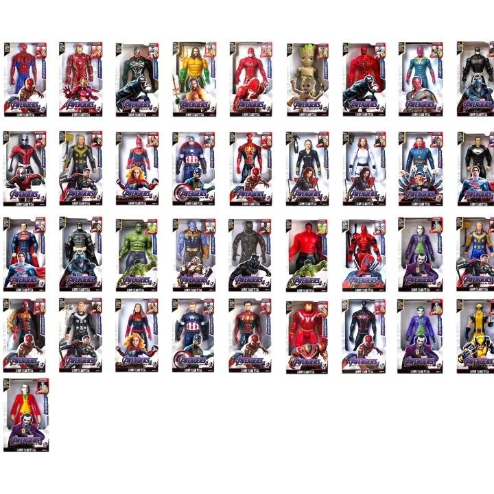 Boneco Os Vingadores Batman Hulk Thor Thanos Pantera Negra Grande 30 Cm Articulado Luz E Som De Batalhas Lutas Heroes