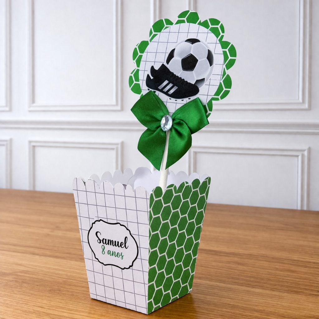 Centro de mesa FUTEBOL cachepô Personalizados Lembrancinhas  Festa infantil PEGUE E MONTE