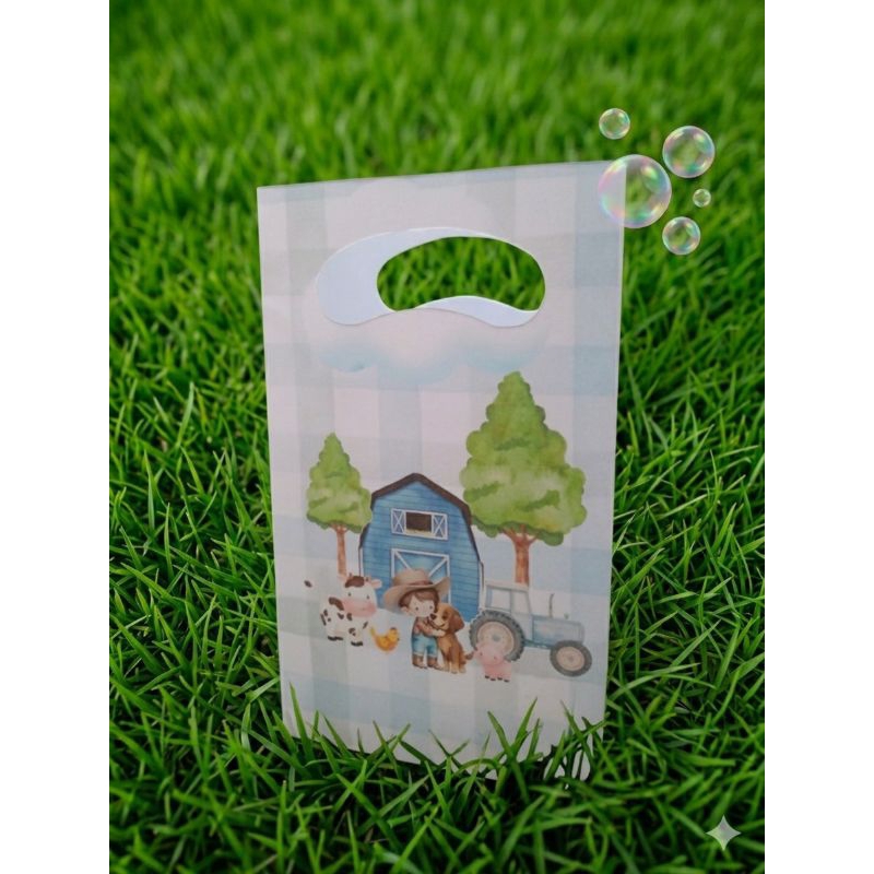 2 Sacolinhas Personalizadas surpresa Fazendinha lembrancinhas festas temáticas Pegue e monte Personalizada