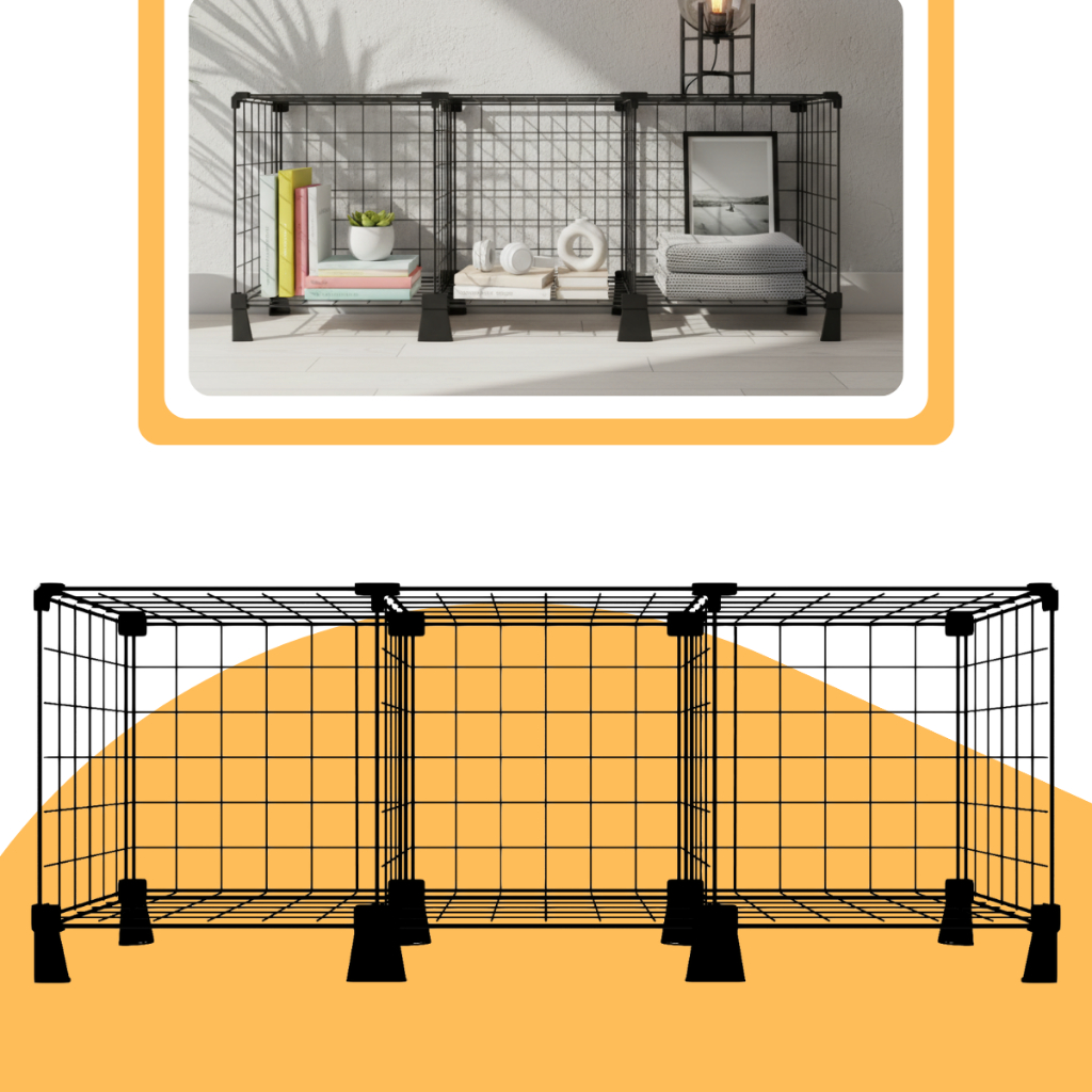 Estante Aramada 3 Nichos Multiuso 40x40 para Cozinha Casa Lavanderia Organizador Compacto