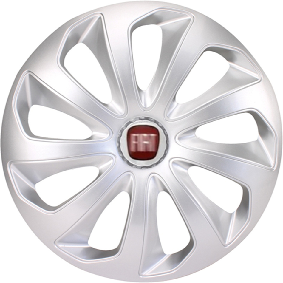 Jogo 4 Calota Esportiva Aro 14 Velox Prata Compatibilidade com Fiat Uno Palio Siena Strada Mobi Fiorino