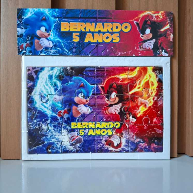 KIT QUEBRA-CABEÇAS PERSONALIZADO 12 PEÇAS LEMBRANCINHA ANIVERSARIO DECORAÇÃO - KIT COM 10/20/30.