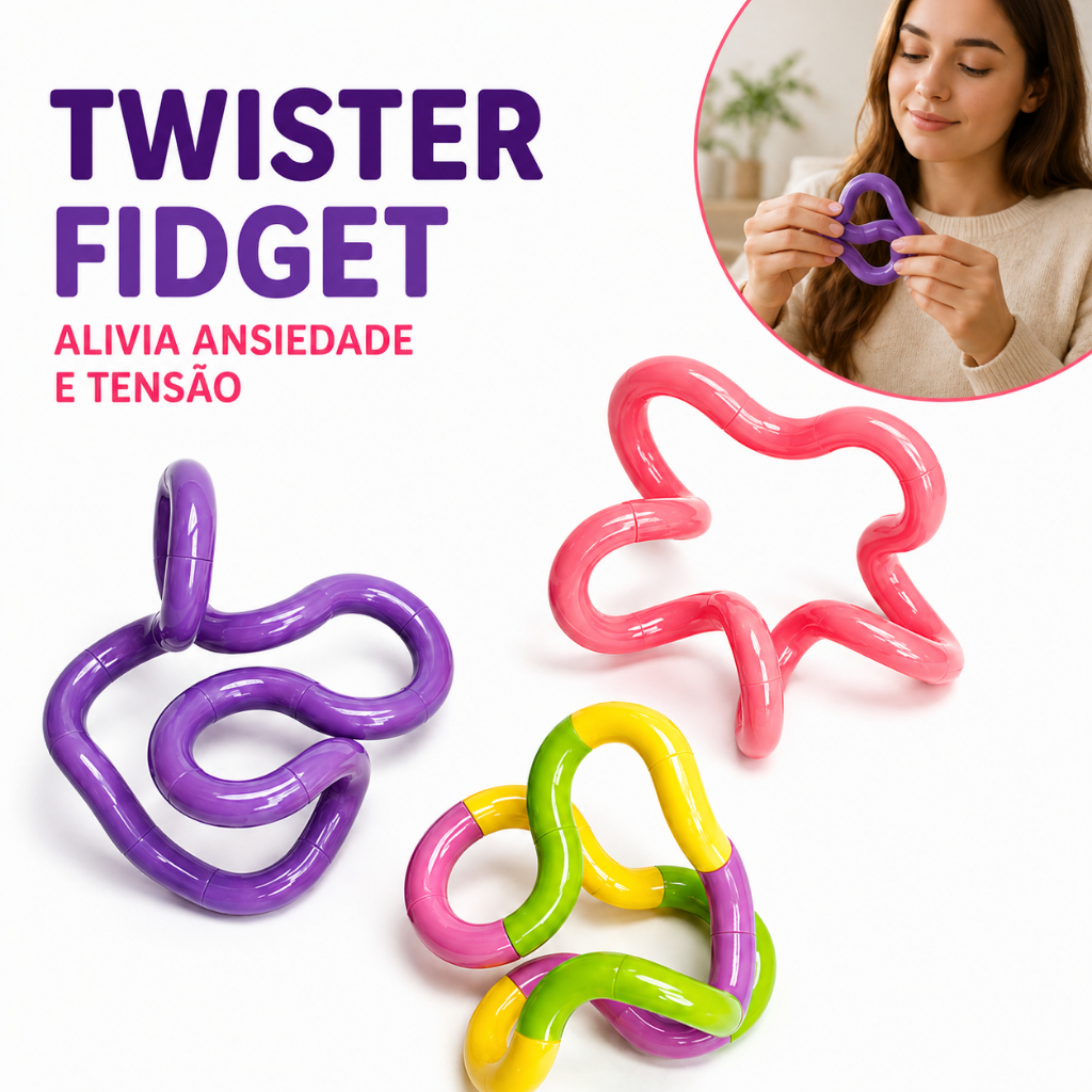 FIDGET Brinquedo De Torção Articulados Colorido Antiestresse Enrolamentos Para Adultos/ Crianças