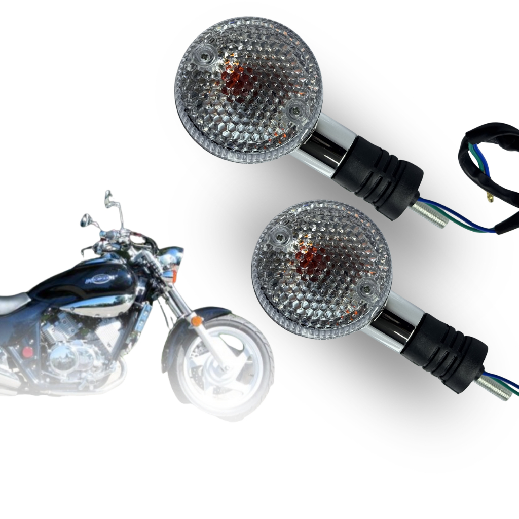 Pisca Moto Honda Shadow 600 1998 A 2005 Shadow 750 2007 A 2014 Magna 250 Lente Cristal
