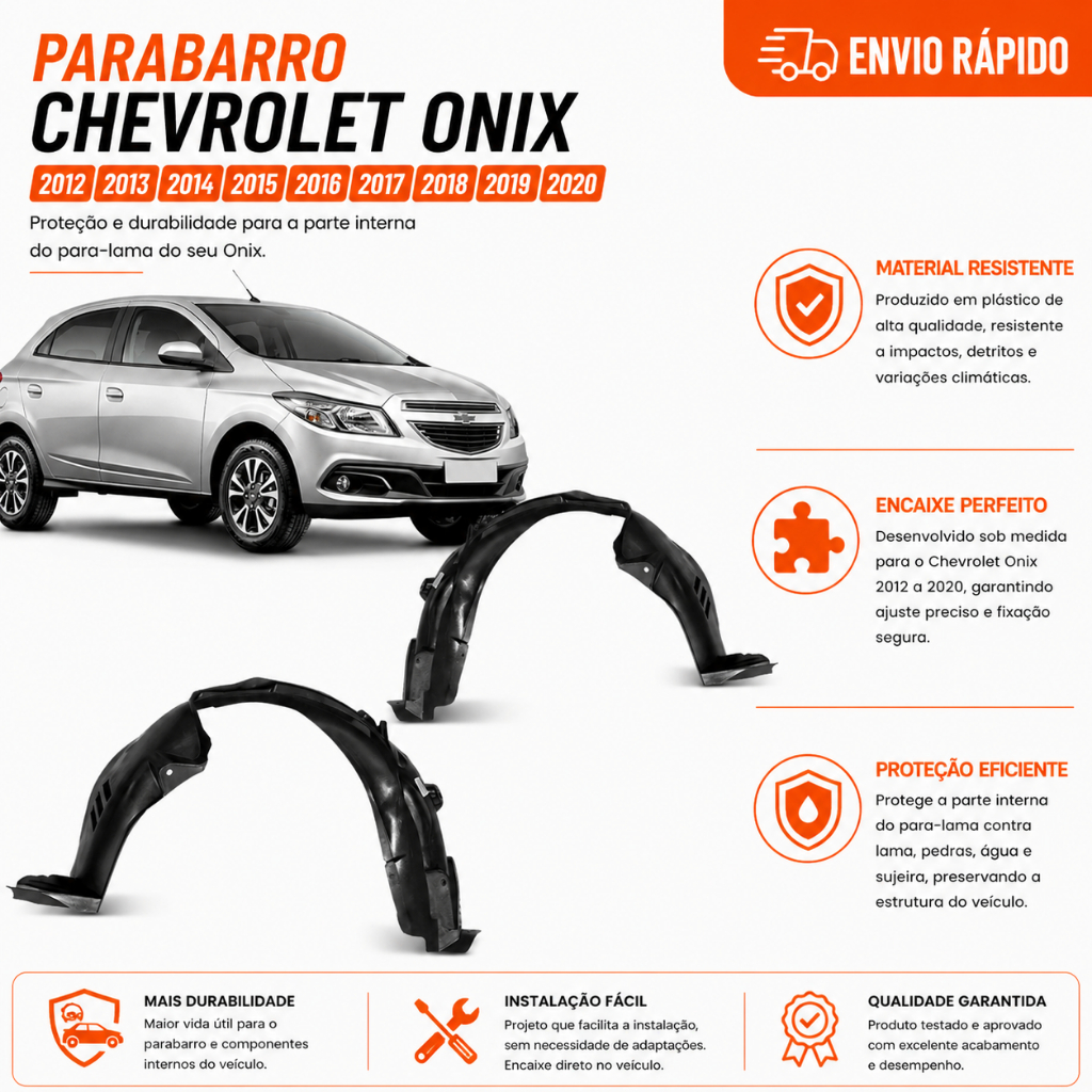 Parabarro Chevrolet Onix 2012 2013 2014 2015 2016 2017 2018 2019 2020