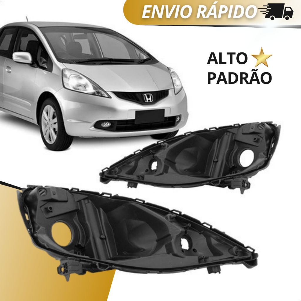 Par Carcaça Farol Fit Novo Ambos Lados 2009 2010 2011 2012