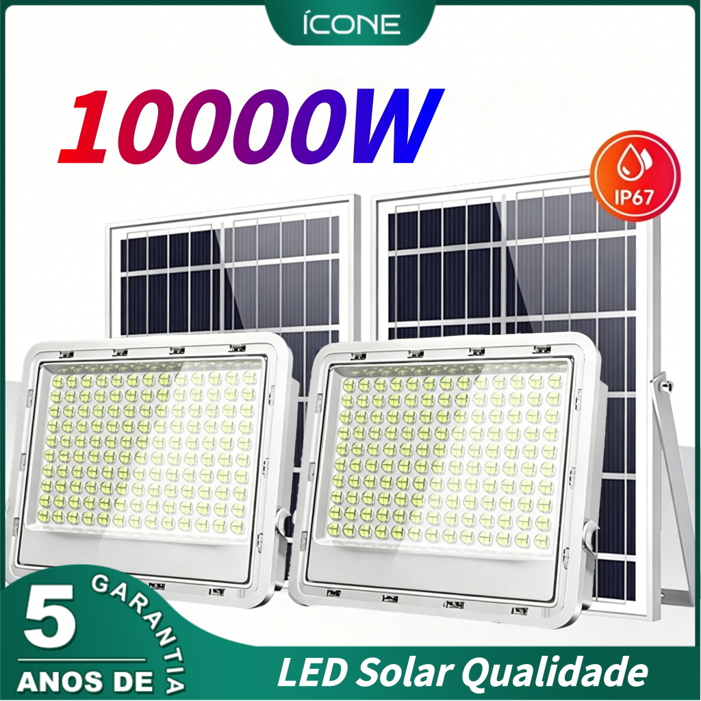 100000W Refletor Led Solar luminária solar Holofote luminária solar externa luminaria para jardim IP69