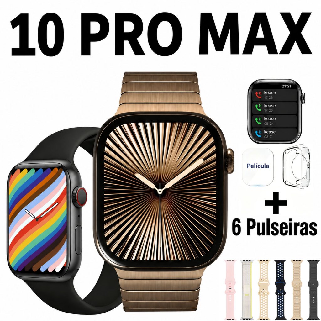 2026 Novo Watch 10 PRO Max Relógio Watch series 10 Smart Homens BT Chamada Heart Rate HD