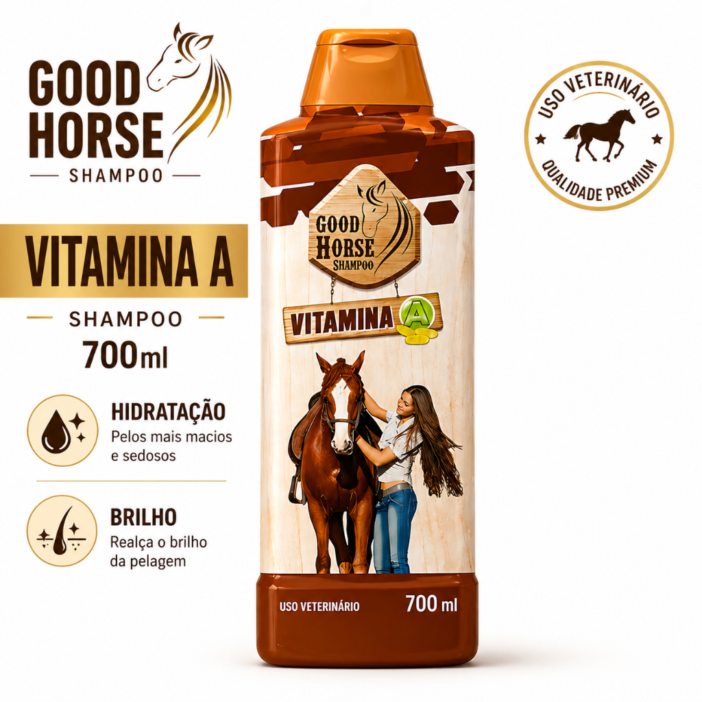 Shampoo Good Horse Vitamina A 700ml Higiene e Cuidado Animal