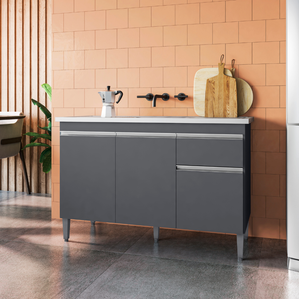 Balcão de Cozinha Gabinete para Pia de 120cm Tatiane AJL