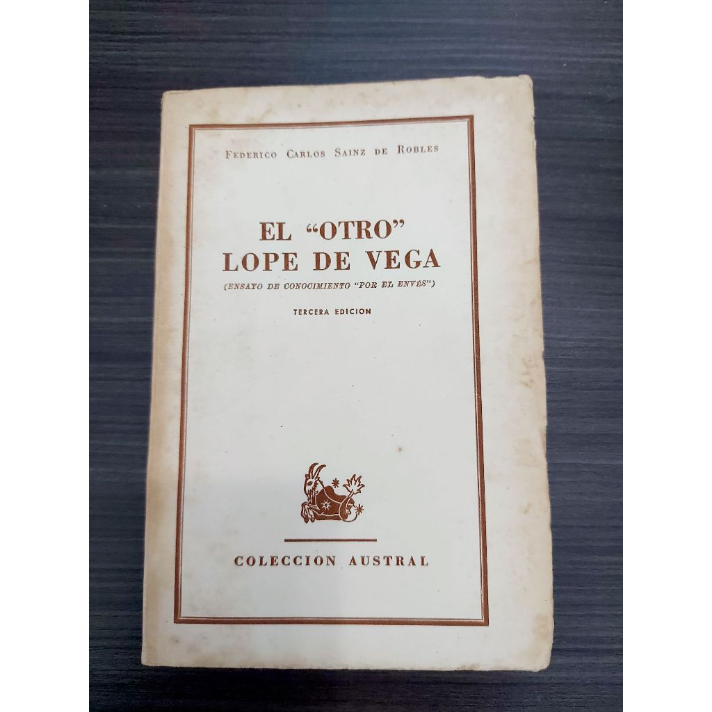 Livro El Otro Lope de Vega Federico Carlos Sainz de Robles