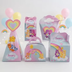 KIT CAIXAS PERSONALIZADAS URSINHOS CARINHOSOS / LEMBRANCINHA / ANIVERSÁRIO INFANTIL