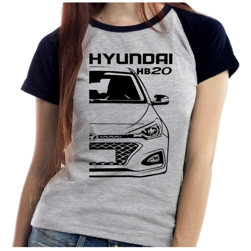 Baby Look Blusa Feminina ou Camiseta Unissex Hyundai HB20 carro do Brasil