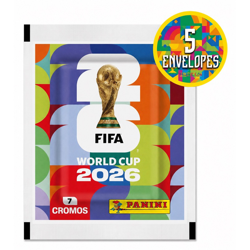 Kit 35 Figurinhas Copa do Mundo FIFA 2026 - 5 Pacotes Fechado Original Panini