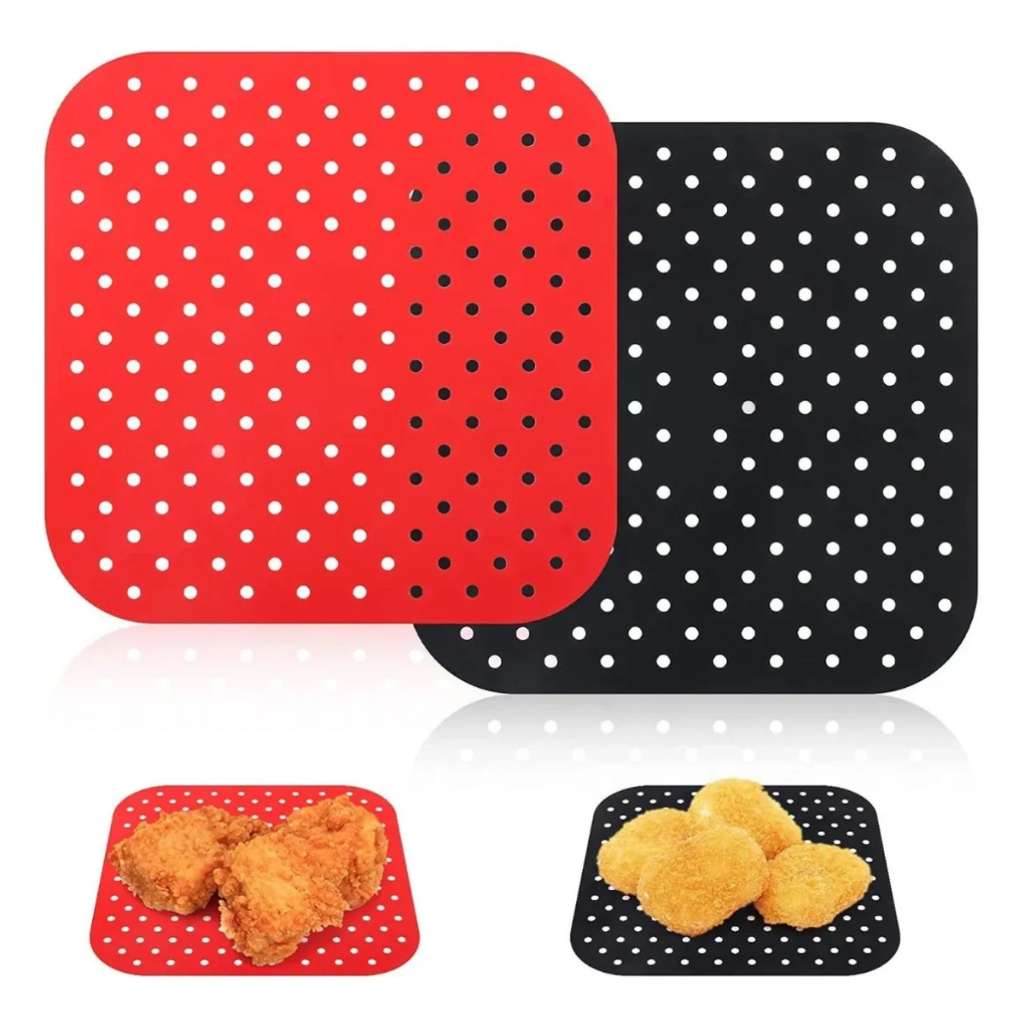 Tapete Forro Protetor De Silicone Quadrados Antiaderentes Para Air Fryer Microondas Forno Cooktop Indução