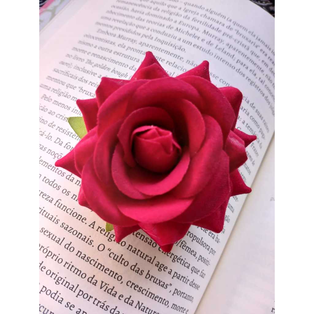 Presilha Rosa Vermelha Flor Aveludada Grampo e Enfeite de Cabelo Rosa Preta Rosa Negra