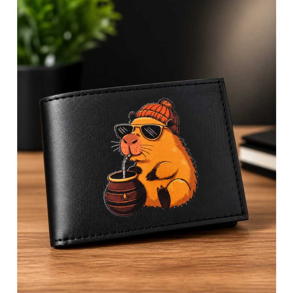 carteira criança infantil estampada capivara