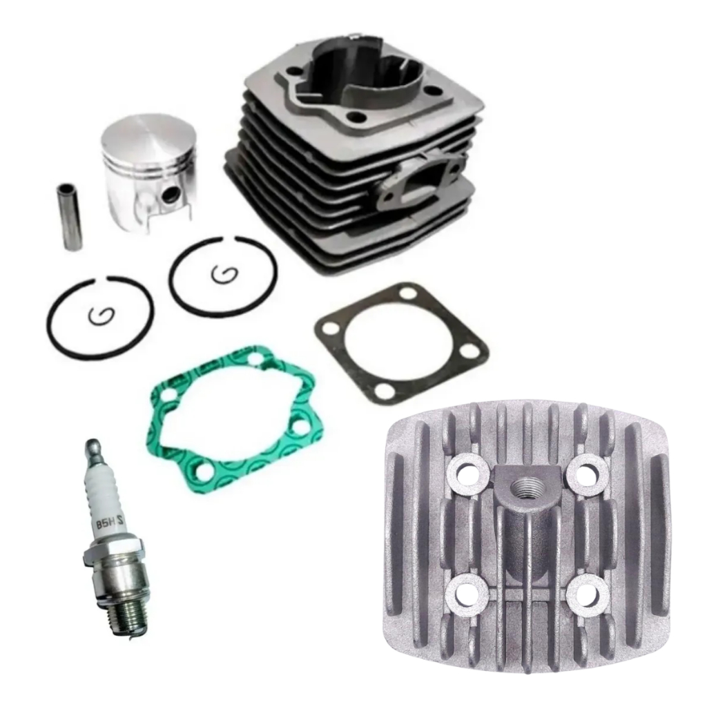 Cilindro completo  bicicleta motorizada 80cc pistão+ Cabeçote + Vela