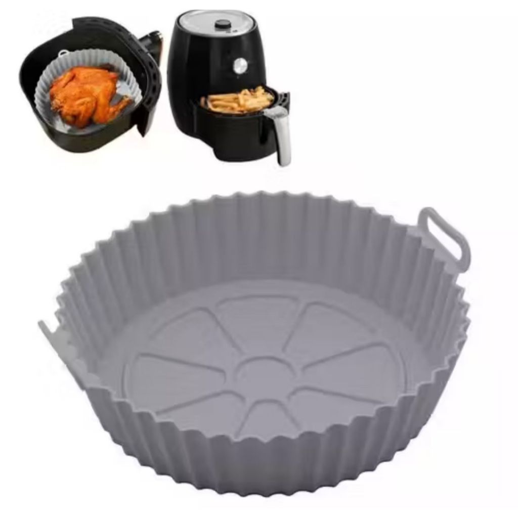 Formas Silicone Air Fryer Reutilizável Antiaderente Flexível forma de silicone para fritadeira elétrica