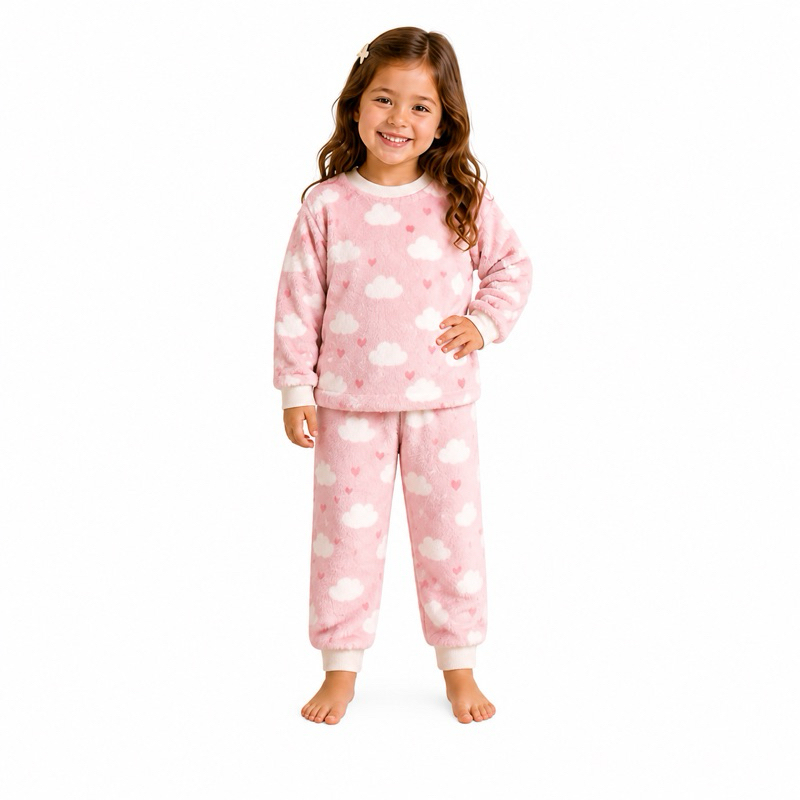 conjunto fleece pijama infantil