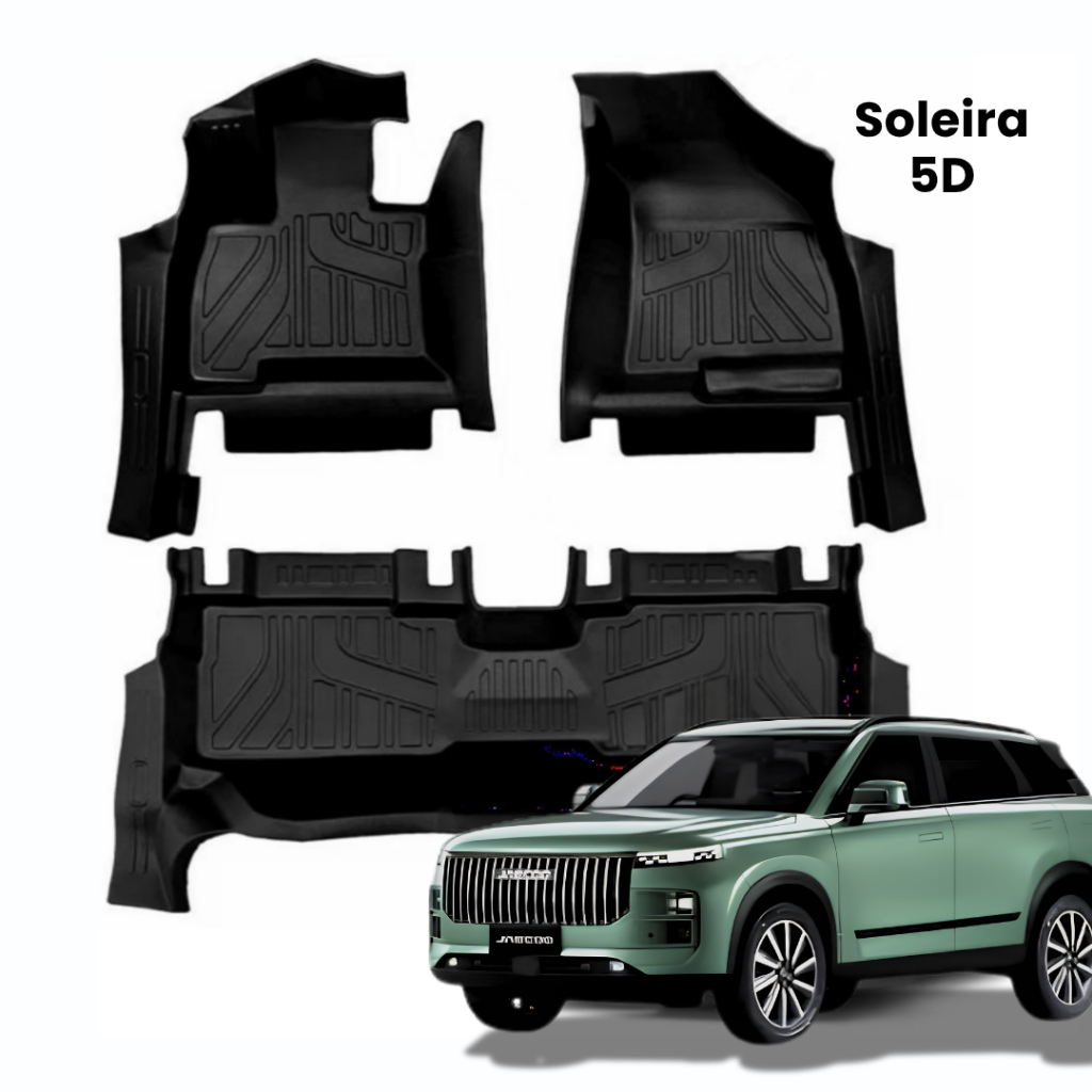 Jogo De Tapete Automotivo Premium Bandeja De Borracha Para Carro JAECOO 7 Conjunto Com 3 Peças Ekap